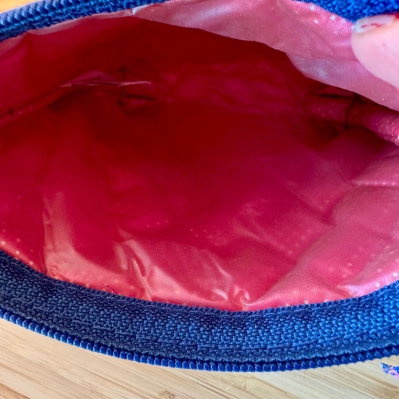 Vera Bradley Pouch Zip Quilted Floral Cottage Small Cosmetic Blue Royal - Picture 3 of 8